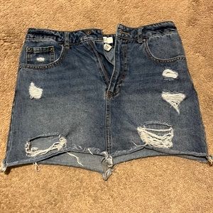 Denim mini skirt